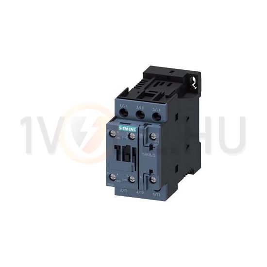 Kontaktor (mágnesk) 7.5kW/400VAC-3 3Z 24VDC 1z 1ny csavaros 40A/AC-1/400V SIRIUS SIEMENS - 3RT2025-1BB40