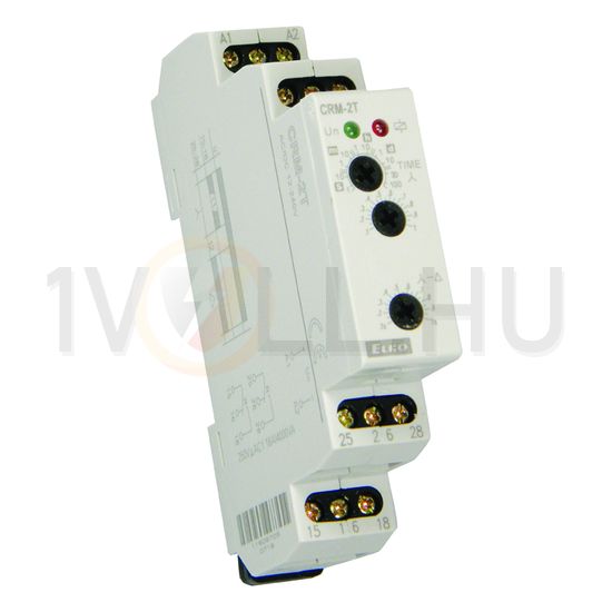 Sorolható időrelé Y/D-átkapcsoló 12-240V AC/DC-műk. 250V AC CRM-2T/UNI Elko EP - 1243
