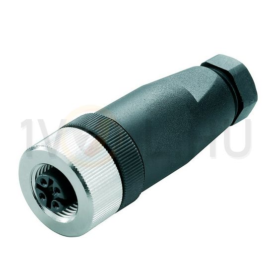 Köralakú ipari csatlakozó anya lengő M12-aljzat 4 hüvely csavaros-csatlakozás SAIB-4/7 Weidmüller - 9457240000