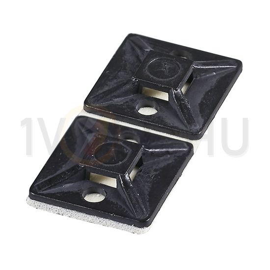 Kötegelő talp öntapadós és csavarozható 28x28x4,8 mm négy oldalt fűzhető  Haupa - 262163