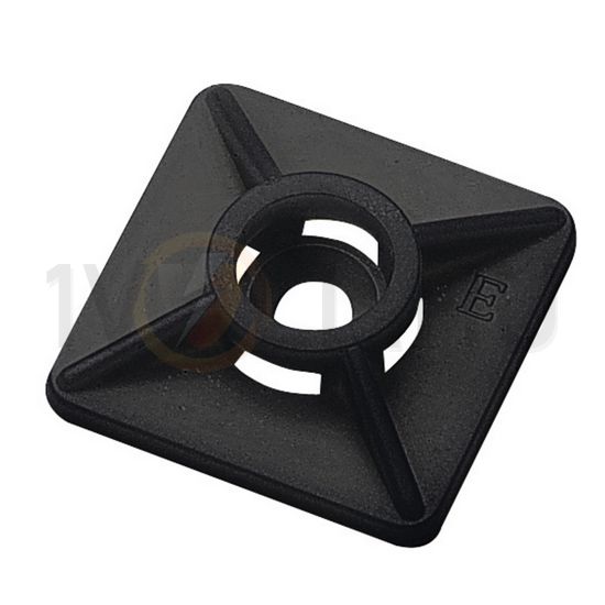 Kötegelő talp öntapadós+csavarozható 4oldalt fűzhető CBH 19/19 BLACK Weidmüller - 1697950000