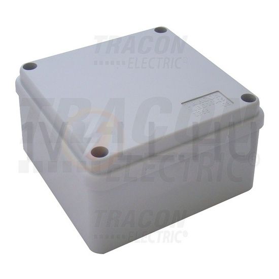 Kötődoboz falonkívüli 100mmx 100mm 50mm szürke műanyag IP54 6 kábel/cső MED TRACON - MED10105