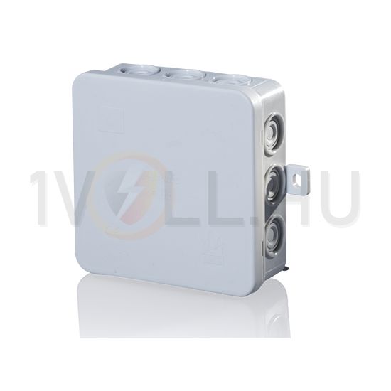 Kötődoboz falonkívüli 100mmx 100mmx 40mm szürke műanyag IP54 12 kábel/cső E114 F-TRONIC - 7340044