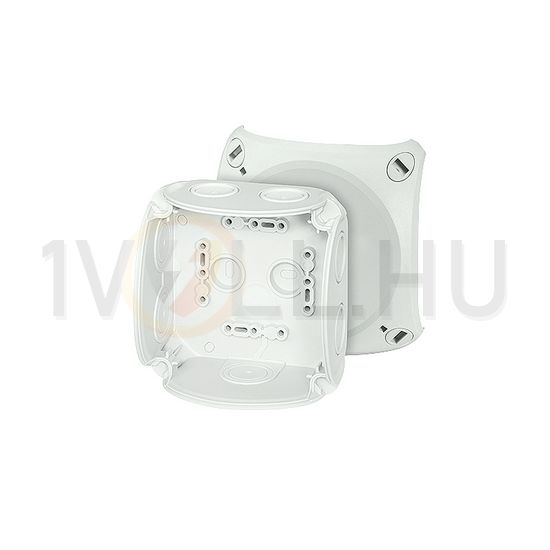 Kötődoboz falonkívüli 104mmx 104mmx 70mm szürke műanyag IP66 8 DK 0400 GZ Hensel - 62000150