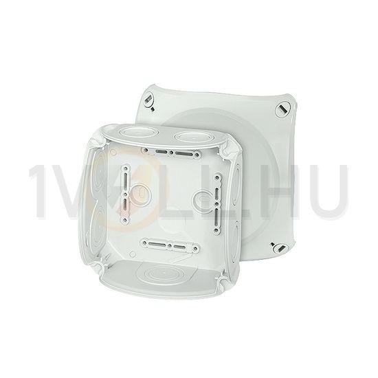 Kötődoboz falonkívüli 130mmx 130mmx 77mm szürke műanyag IP66 8 DK 0600 GZ Hensel - 62000153