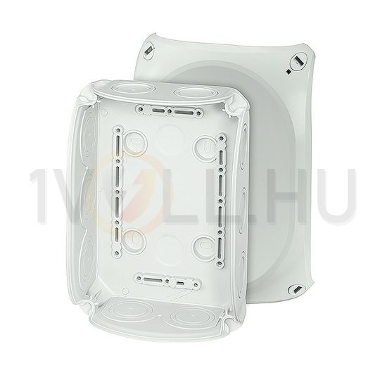 Kötődoboz falonkívüli 130mmx 180mmx 77mm szürke műanyag IP66 12 DK 1000 GZ Hensel - 62000156