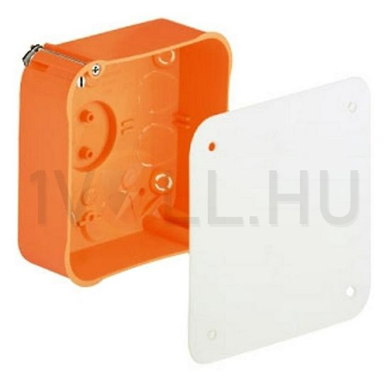 Kötődoboz gipszkartonba 100mmx 100mmx narancs műanyag IP3X kábel/cső ÜGD100 BUDVILL - T 303 08