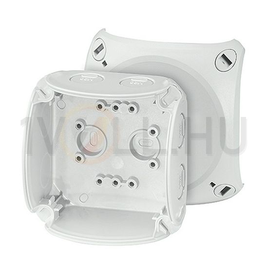 Kötődoboz időjárásálló falonkívüli 93mmx 93mmx 62mm szürke műanyag IP67 8 KF 0200 G Hensel - 62000041