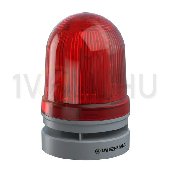 Kürt+fényjelző folyamatos/villogó 10-hangú 24V AC/DC 110dB programozható EvoSIGNAL Midi WERMA - 46112070