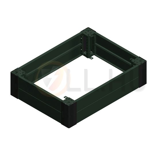 Lábazat első+hátsó elemek acél szürke 100mm-ma 600mm-sz 600mm-mé Spacial Schneider - NSYSPF6100