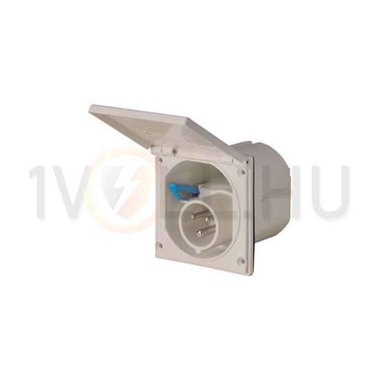 Lakókocsi csatlakozó 2P+F beépíthető 16A 3P 230V(50+60Hz) kék műanyag egyenes csavaros ABL-SURSUM - 1154210