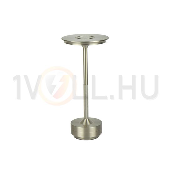 LED asztali lámpatest ezüst 3CCT DIM 2x3,7V/2Ah/Li-ion/8h-akku IP54 1x 2,5W DC Camelia LED line - 204454