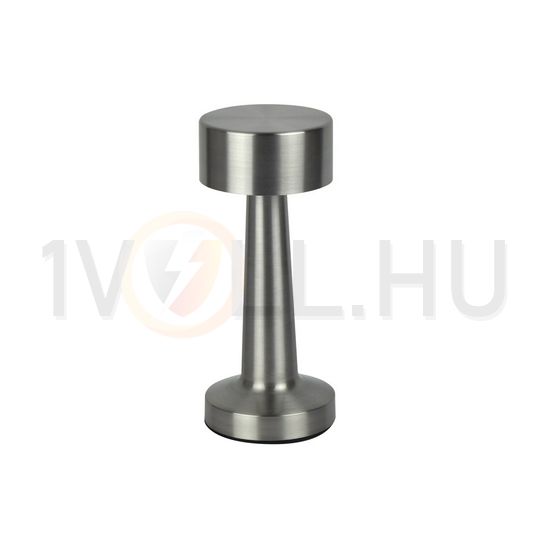 LED asztali lámpatest ezüst 3CCT DIM 3,7V/2Ah/Li-ion/8h-akku IP54 1x 1W 3,7V DC Riwia LED line - 204478
