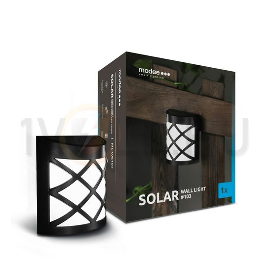 LED fali lámpatest szolár 0,4Ah/AA/Ni-Mh-akkus falonkívüli 1x 1.5lm 6000K IP44 60000h Modee - ML-WS103