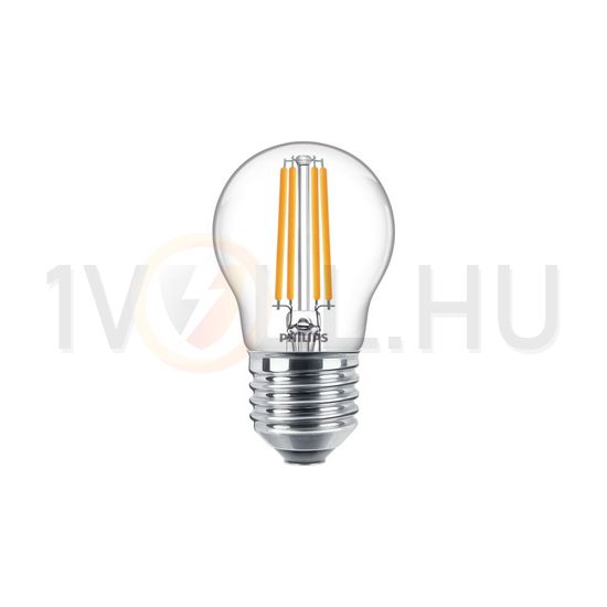 LED lámpa P45 kisgömb filament 6,5W- 60W E27 806lm 827 220-240V AC CorePro LEDLuster Philips - 929002029092