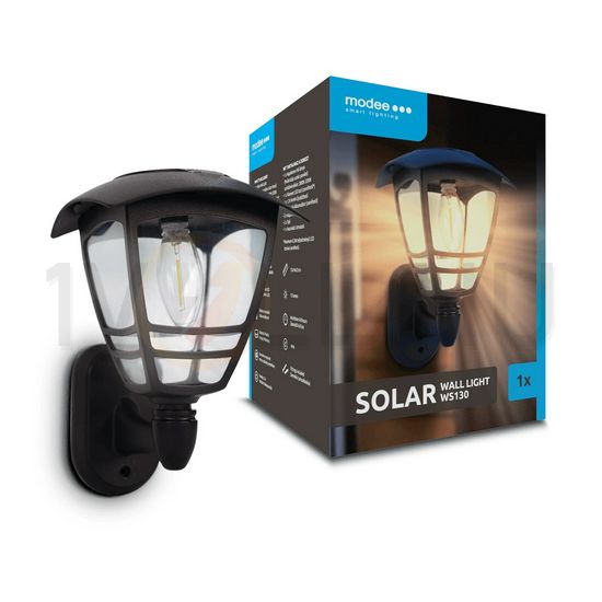 LED kültéri fali szolár lámpatest 0,3Ah Ni-MH AA akku 8h 1db 1,2V DC 3lm 2700-3200K IP44 Modee - ML-WS130