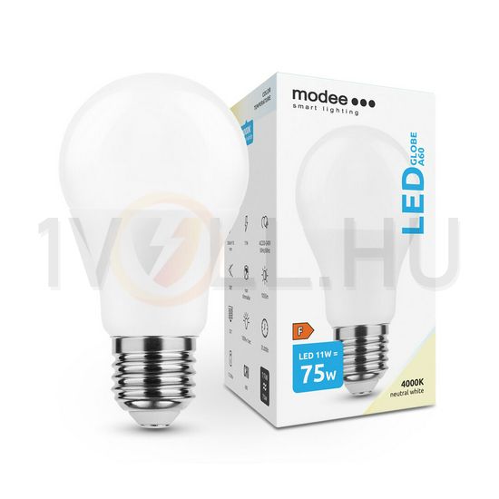 LED lámpa A60 körte A 11W- 75W E27 1055lm 840 220-240V AC 25000h 180° 4000K Modee - ML-G4000K11WE27