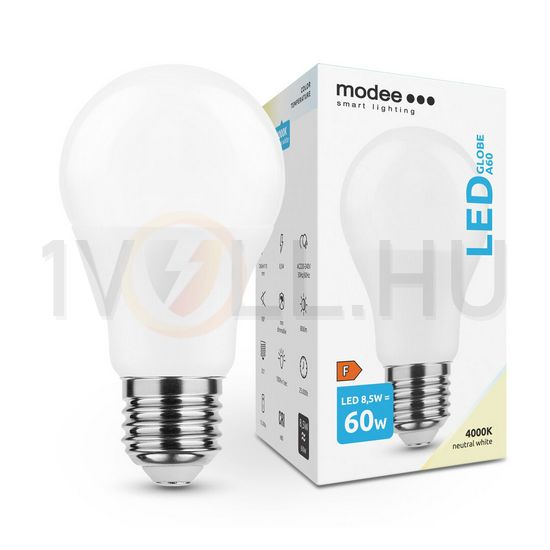 LED lámpa A60 körte A 8,5W- 60W E27 806lm 840 220-240V AC 25000h 270° 4000K Modee - ML-G4000K8,5WE27