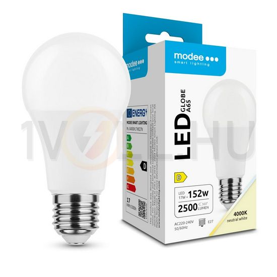 LED lámpa A65 körte A 17W- E27 2500lm 840 220-240V AC 25000h 200° 4000K Modee - ML-G4000K17WE27N