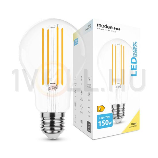 LED lámpa A70 körte A filament 17W- 150W E27 2452lm 827 220-240V AC 35000h 360° 2700K Modee - ML-A70F2700K17WE27
