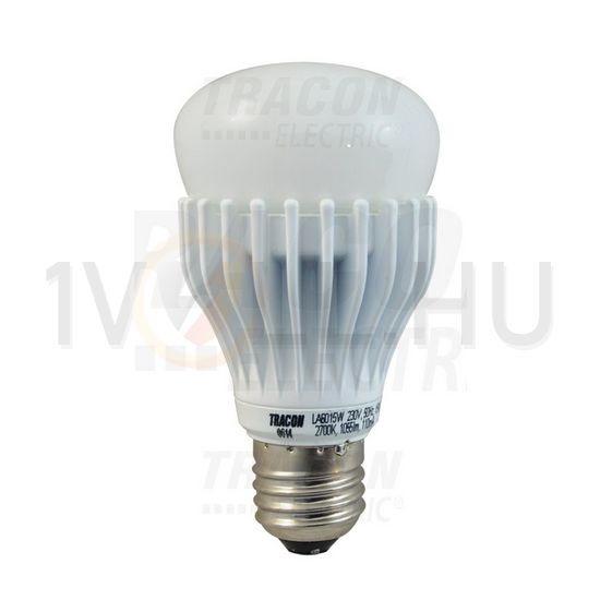LED lámpa gömb 15W 125W 230V AC E27 1521lm 830 250° 25000h A+-en.o. 3000K TRACON - LA6015W