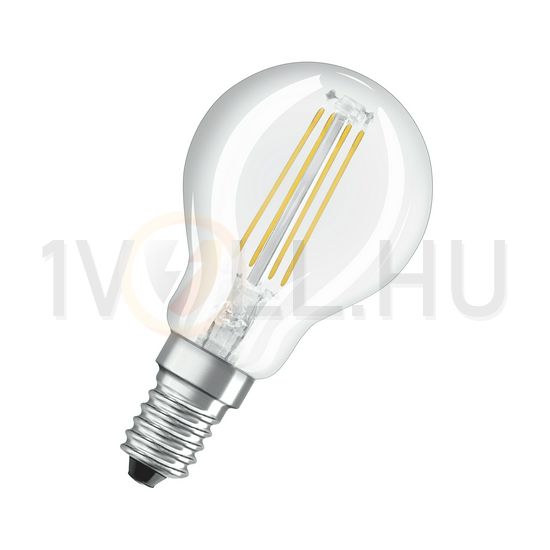 LED lámpa P45 kisgömb filament 4W- 40W E14 470lm 827 220-240V AC 10000h 300° LVCLP40 LEDVANCE - 4058075438590