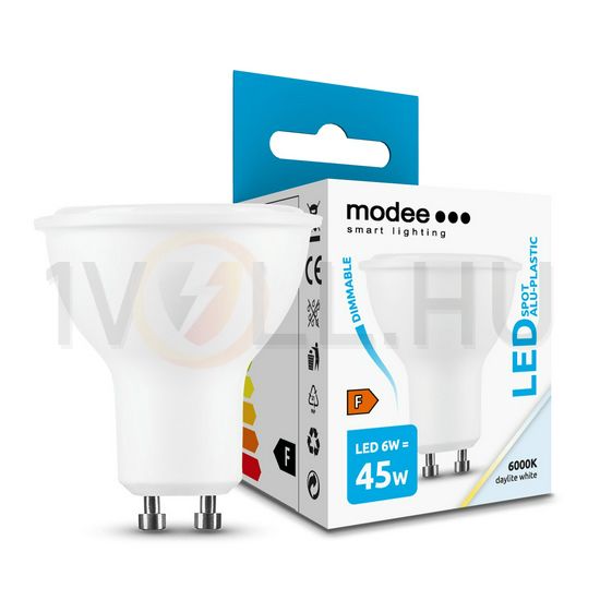 LED lámpa spot alu-műa DIM tükrös PAR16 6W- 45W GU10 550lm 860 DIM 220-240V AC 25000h 110° Modee - ML-GU10P6000K6WDN