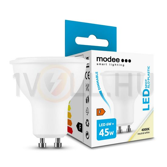 LED lámpa spot alu-műa tükrös PAR16 6W- 45W GU10 550lm 840 DIM 220-240V AC 25000h 110° Modee - ML-GU10P4000K6WDN