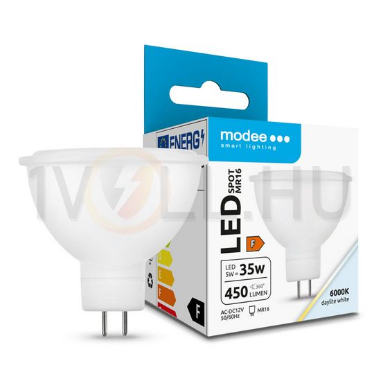 LED lámpa spot tükrös MR16 5W- 35W GU5.3 450lm 860 220-240V AC 25000h 100° 6000K Modee - ML-MR166000K5WN