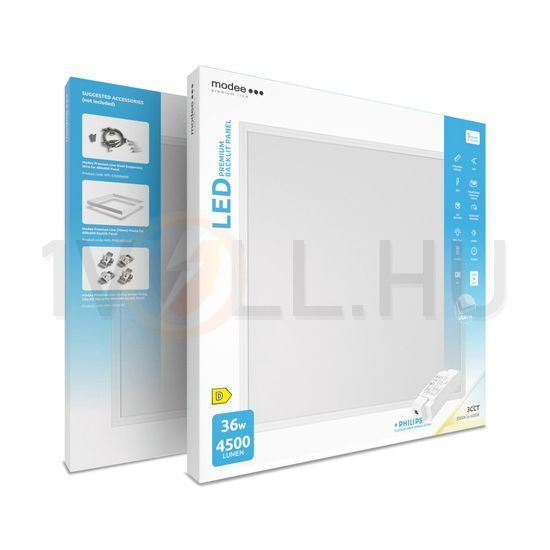 LED panel UGR19 BackLit 3CCT süllyesztett 1x 36W 220-240V AC 4500lm 3000-6000K IP20 50000h Modee - MPL-BP5953CCT36W125UGR
