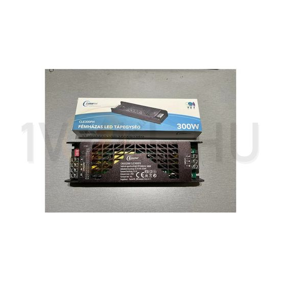 LED tápegység kapcs.üzem stabilizált DIP DIM szerelhető 300W 12V 25000mA fém tokozás-ház Clearled - CLE300FH