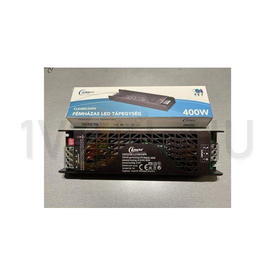 LED tápegység kapcs.üzem stabilizált szerelhető 400W 24V 33330mA fém tokozás-ház IP20 Clearled - CLE40024
