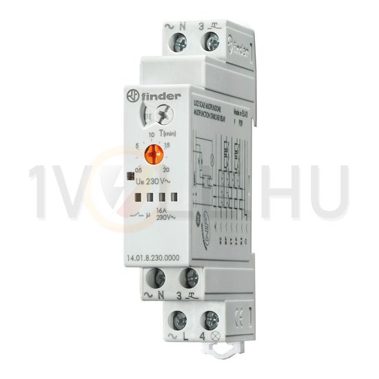 Lépcsőházi automata sorolható elektronikus multifunkciós 1z 16A 230V AC 14.01.8.230.0000 FINDER - 140182300000