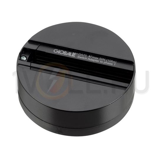 Mennyezeti fixpont adapter világítási sínhez falonkívüli fekete GA 70-2 LIVAL - KKT301319