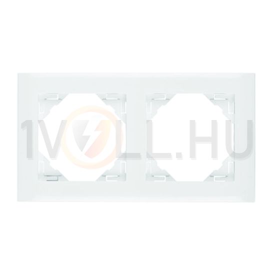 Logus90 keret BASE 2-es vízszintes és függőleges műanyag fehér BASE Elko EP - 90920TBR