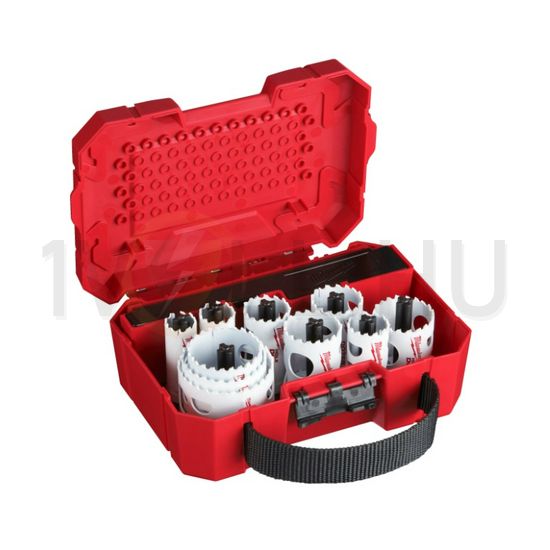 Lyukfűrész készlet 14db d19/22/25/29/32/35/38/44/51/57mm Bi-metal 41mm-mély HoleDozer Milwaukee - 49224152