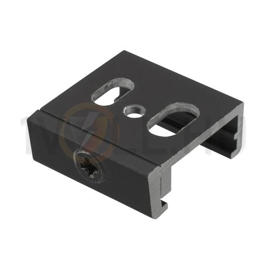 Mennyezeti rögzítő világítási sínhez max.200N fekete alumínium SKB 12-2 LIVAL - 19180122