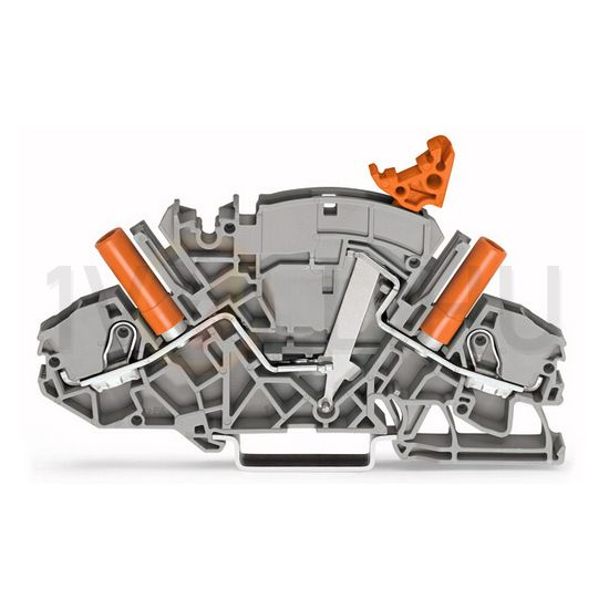 Mérő-bontó sorkapocs 30A 500V rugószorításos/ rugószorításos szürke 0.5-10mm2/sokerű WAGO - 2007-8821