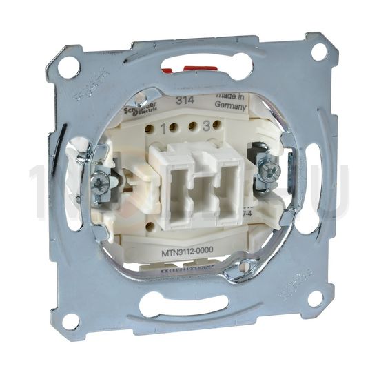 Merten 102 2P kapcsoló betét natúr süllyesztett rugós IP20 billentyű/gomb Schneider - MTN3112-0000