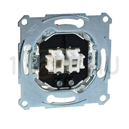 Merten 105 2x1P csillárkapcsoló betét süllyesztett rugós IP20 2- billentyű/gomb Schneider - MTN3105-0000