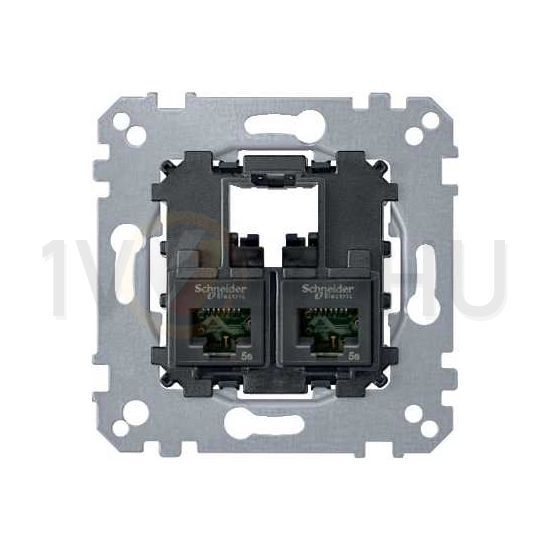 MERTEN 2xRJ45 Cat5e UTP aljzat - MTN4575-0002