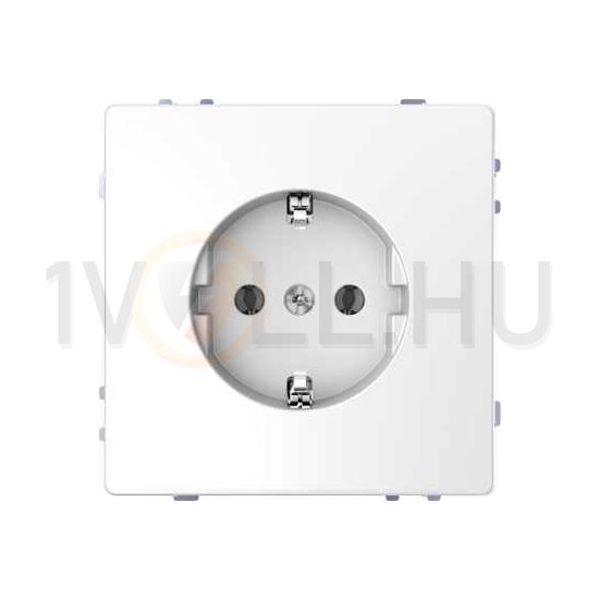 MERTEN 2P+F csatlakozóaljzat, rugós, 16A, System-D, lótuszfehér - MTN2301-6035