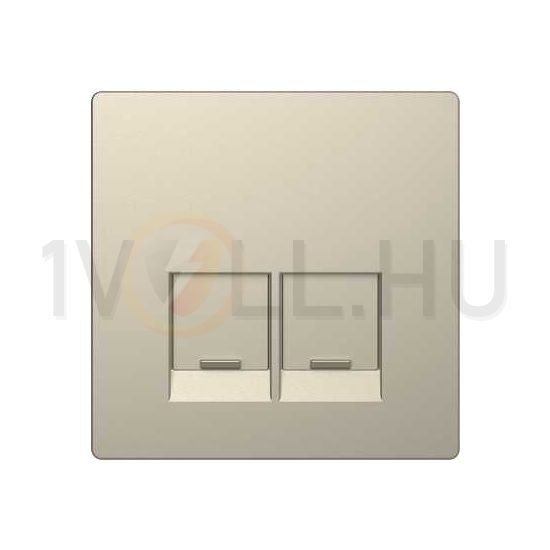 MERTEN Fedlap, 2xRJ45 aljzathoz, System-D, szahara - MTN4572-6033