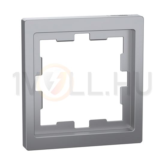 Merten D-Life keret acél 1-es vízszintes és függőleges műanyag nemesacél lakkozott Schneider - MTN4010-6536