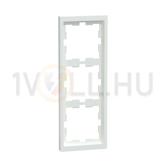 Merten D-Life keret lótuszfehér 3-es vízszintes és függőleges műanyag kezeletlen fényes Schneider - MTN4030-6535