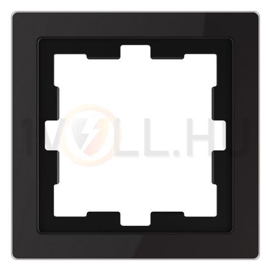 Merten D-Life keret ónixfekete 1-es vízszintes és függőleges üveg kezeletlen fényes Schneider - MTN4010-6503