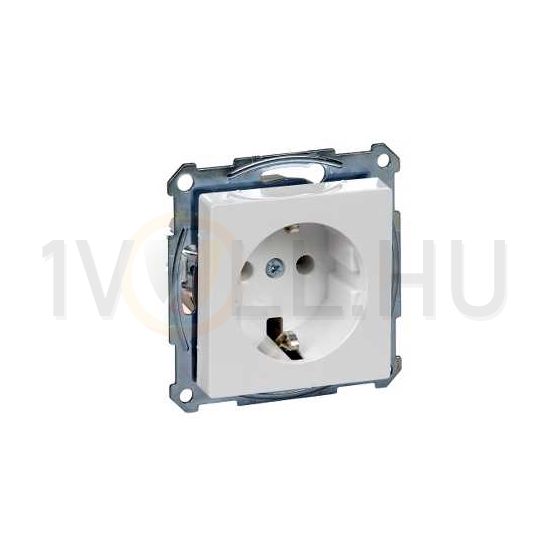 MERTEN 2P+F csatlakozóaljzat, rugós, 16A, System-M, aktívfehér - MTN2301-0325
