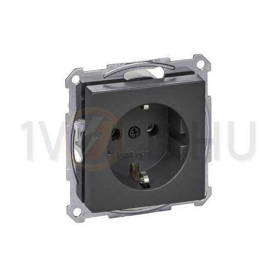 MERTEN 2P+F csatlakozóaljzat, rugós, 16A, System-M, antracit - MTN2301-0414