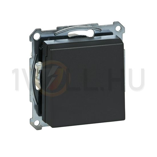 Merten-SM 162 dugalj földelt csapófedéllel antracit IP20 süllyesztett rugós Schneider - MTN2311-0414