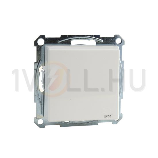 Merten-SM 162 dugalj földelt csapófedéllel gyerekzárral fehér IP20 süllyesztett rugós Schneider - MTN2314-0319